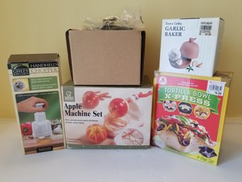 NEW Kitchen Accessories: Mini Chopper, Apple-peeler-corer-slicer, Terra Cotta Garlic Baker & More