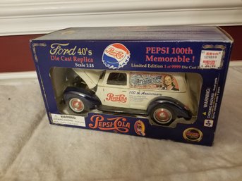 NOS Ford 40's PEPSI COLA  PEPSI 100th 1:18 Die Cast Replica Limited Edition 1 Of 9999