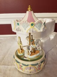 Lovely Linden Rotating Music Box Carousel Waltz