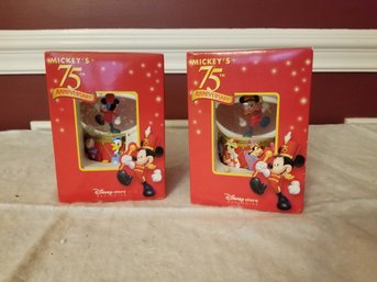 Mickey's 75th Anniversary Snow Globes