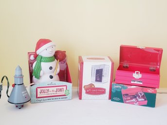 Assortment Hallmark Keepsake Ornaments, Animated Items, Mini Toolbox