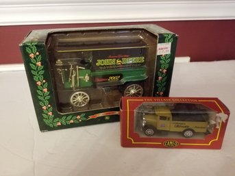John Deere 1904 Knox Delivery & Corgi Amoco Tire Pickup Truck Die Cast Collectibles - NOS