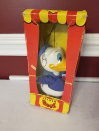 Vintage Pelham Puppets Donald Duck Marionette Puppet - Made In England