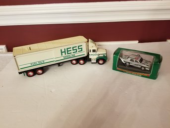 Hess Truck Gasoline Tanker Toy Bank & NOS 2003 Miniature HESS Patrol Car