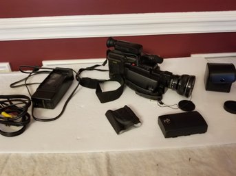 Vintage Panasonic OmniMovie PV-110D Camcorder With Accessories