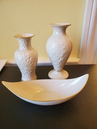 Grouping Of LENOX Porcelain - Vases & Small Candy Dish