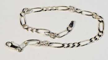 Sweet Sterling Silver Figaro Link  Bracelet