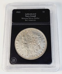 1921 Morgan Silver Dollar In Slab