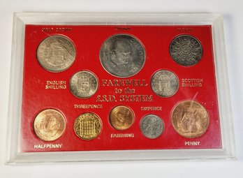 UK Great Britain Farewell To The  L S D System Coin Set In Plastic Display 10 Coin Set