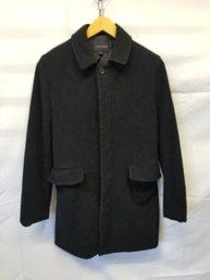 Men's Banana Republic Italian Wool Cashmere Over Coat With Concealed Placket- Medium