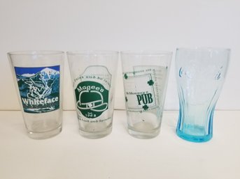 Pub Beer Pints & Blue Coca-cola Glass