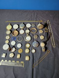 Pocket Watches Galore / Parts / Cases  Lanyards....all Of This. - - - - - - - - - - - - - - - - Loc: CC Boxed