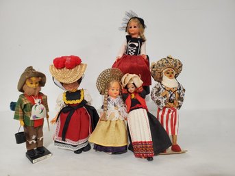 Assorted Vintage Collectible Dolls From Around The World