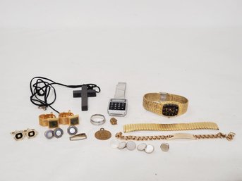 Assorted Vintage Men's Jewelry, Watches & Accessories