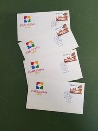 Set Of Four Colombia Stamps: Presidential Summit Cartagena 1990