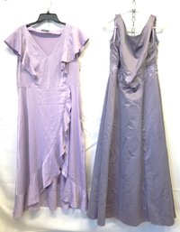 Two Women's Formal Long Length Purple Dresses By Mori Lee & Shein Curve Size - L/XL