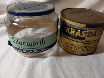 Edgeworth Tobacco Jar / Coffee Can