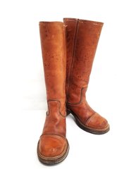 Vintage Women's Bolt Carleton Leather Pull On Knee High Boots Size 7 - USA