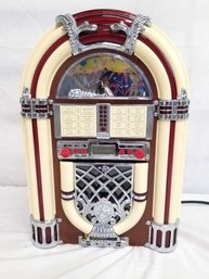 Excalibur Electronics Retro Light Up Tabletop Jukebox AM/FM Radio & CD Player