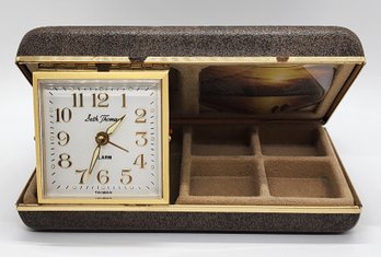 Vintage Seth Thomas Travel Alarm Clock In Case