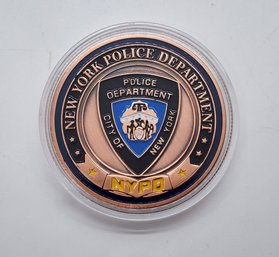 NYPD Challenge Coin In Protective Case