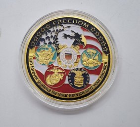 Military Collectible Coin In Protective Case