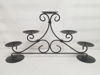 Scrolled Metal 5 Pillar Candle Holder