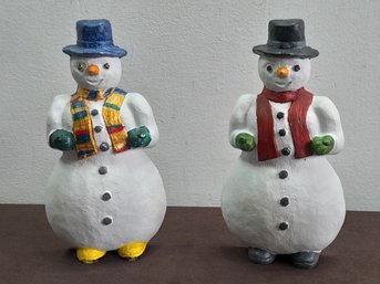 Cast Iron Snowman Bookends