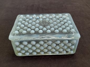 White Fenton Glass Box