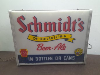 Schmidt's Of Philadelphia Beer Ale Light Fixture Sign