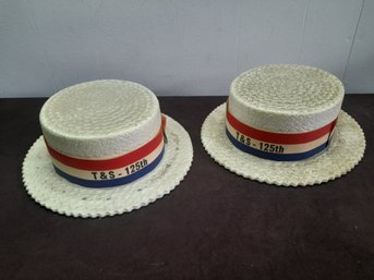 Pair Of T&S 125th Styrofoam Hats