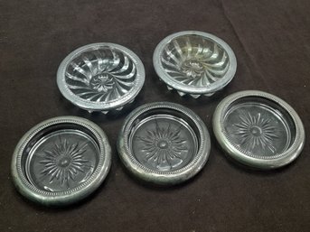 Mixed Glass Coasters Set Of 5