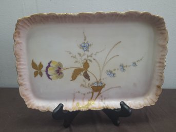 H&C Limoges Floral Platter