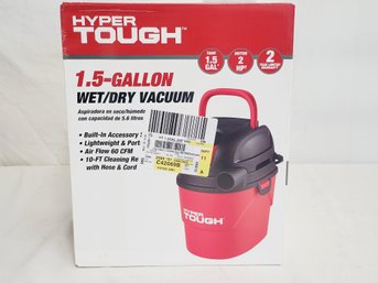 New Hyper Tough 1.5 Gallon Portable Wet / Dry Vacuum