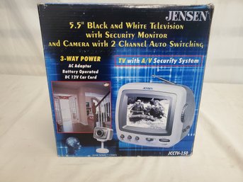 NOS Jenson 5.5' Black & White Security Monitor & Camera