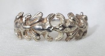 Vintage Sterling Silver Size 7 Frog Ring ~ 2.00 Grams