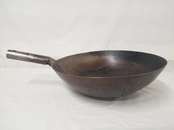 16' Steel Japanese Style Wok With Welded Handle