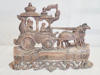 Beautiful Handmade Arjun Shri Krishna Rath Hindu God Home Decor