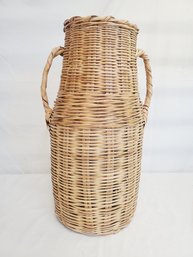 Vintage BOHO Rattan Wicker Tall Basket