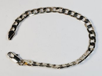 Sterling Silver Curb Chain Cuban Link Bracelet