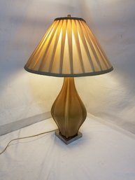 Vintage Gold Yellow Ceramic Table Lamp MCM 25'