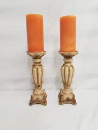 Pillar Candle Holders With Candles