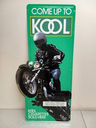 1985 Kool Cigarettes Motorcycle Advertising Metal Sign 36 Inch