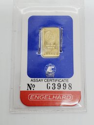 Englehard 999.9 Fine Gold 1 Gram With Assay Certificate (Bag B)