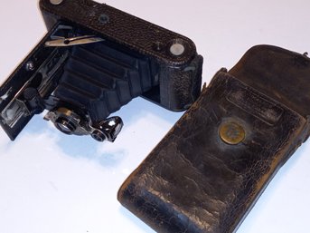 Old Kodak Autographic Camera & Leather Case