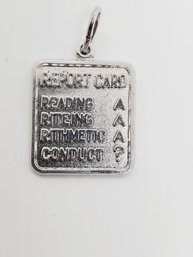 Sterling Silver Report Card Charm (Bag C)