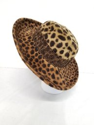 Women's Wide Brim Leopard Print Hat By The Icing  OS