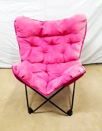 Zenithen Limited Hot Pink Butterfly Folding Accent Chair