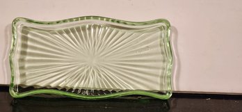 Vintage Green Depression Glass Candy Dish