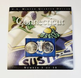 CONNECTICUT 1999 P & D UNCIRCULATED State Quarter Set #5 Of 50  With Info / History